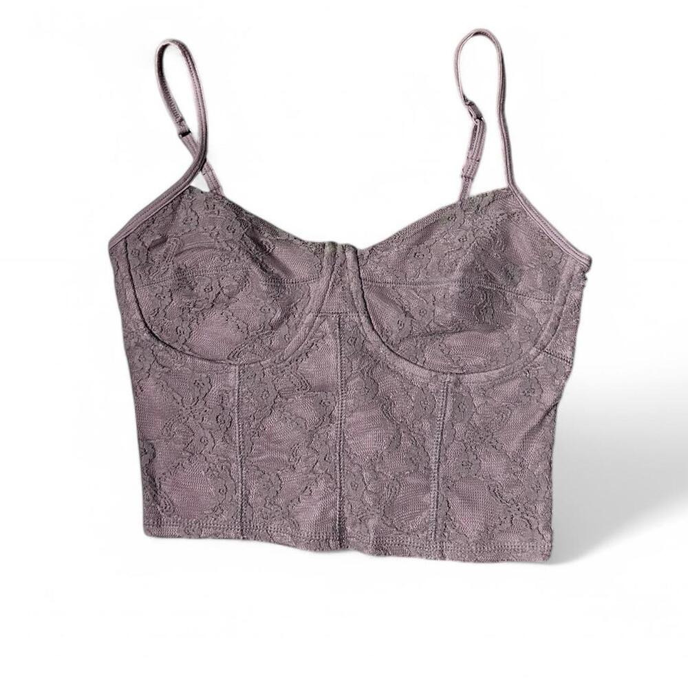 Garage Lilac lace corset top